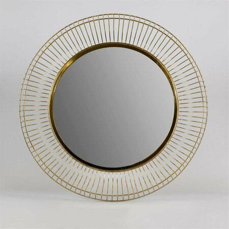 PALACEDESIGNS Round Gold Iron Wall Mirror PA3096122